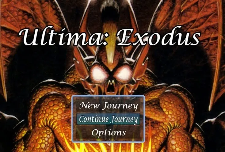 UltimaCodex's tweet photo. A playable build of Francois Poisson's "Ultima: Exodus" that doesn't require "RPG Maker MZ" is now available. https://t.co/kT25zNcAup