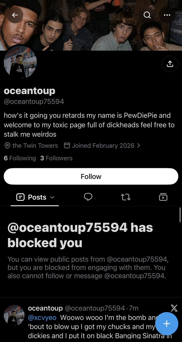 evermygene's tweet photo. blocking me before I could respond, you’re a scared ass bitch omg 😭 https://t.co/rQrrUmqlBg