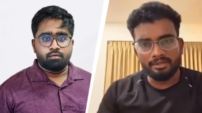 IndiaToday's tweet photo. Chennai YouTuber Harish suicide: Tech CEO arrested over Rs 3-crore demand

#JasonSamuelVijayakumar #VHarish #Chennai | @Jay_Apoorva18

Read More: https://t.co/BLClSl0qyp https://t.co/Be7g72jCYu