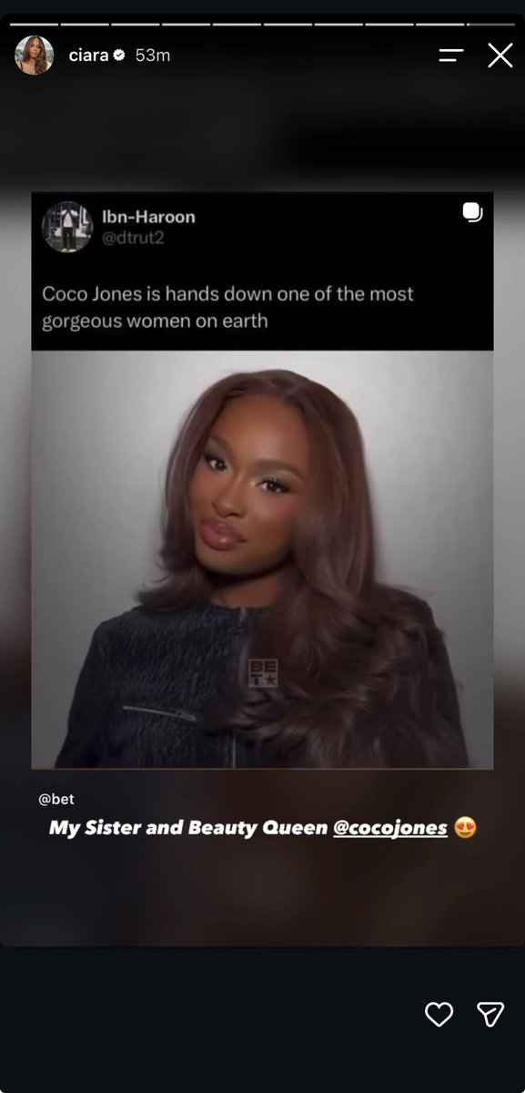 beysstallion's tweet photo. ciara love her some coco 💕 iktr https://t.co/CAhI3Z4gVM