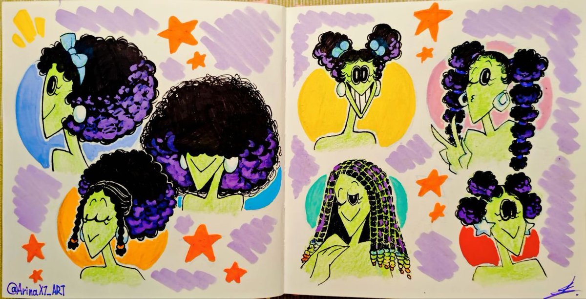 _Arinax7_ART's tweet photo. Aspen Moore with Afro Hairstyles 

｡･:*:･ﾟ’☆💫💚💜

#spookymonth7 #spookymonth #aspenmoor https://t.co/1Akv8NU5w7