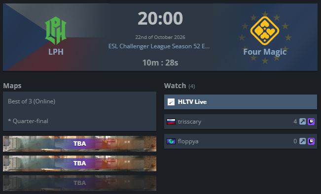 OFFICIALGeGo's tweet photo. @ESL Challenger in 10mins vs #LPH Quarter Finals https://t.co/HDq5q0CrDE
