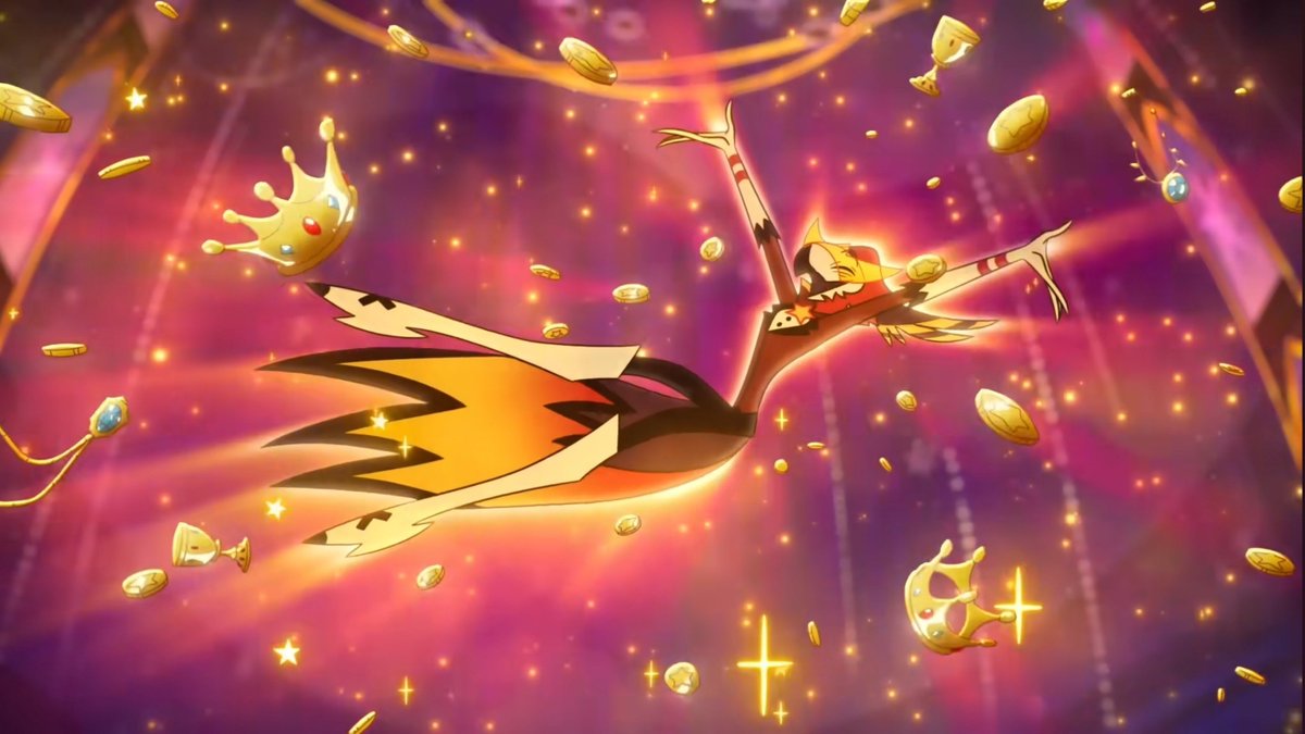 countess_sky's tweet photo. I think the trend is going to be Vassago love bombing Stolas (weve seen hints with him willing to spend big amounts of money and that one shot from the first trailer of Vassago having lots of riches) and Stolas not vibing with it because it doesnt feel authentic https://t.co/lDBBkAOq3l