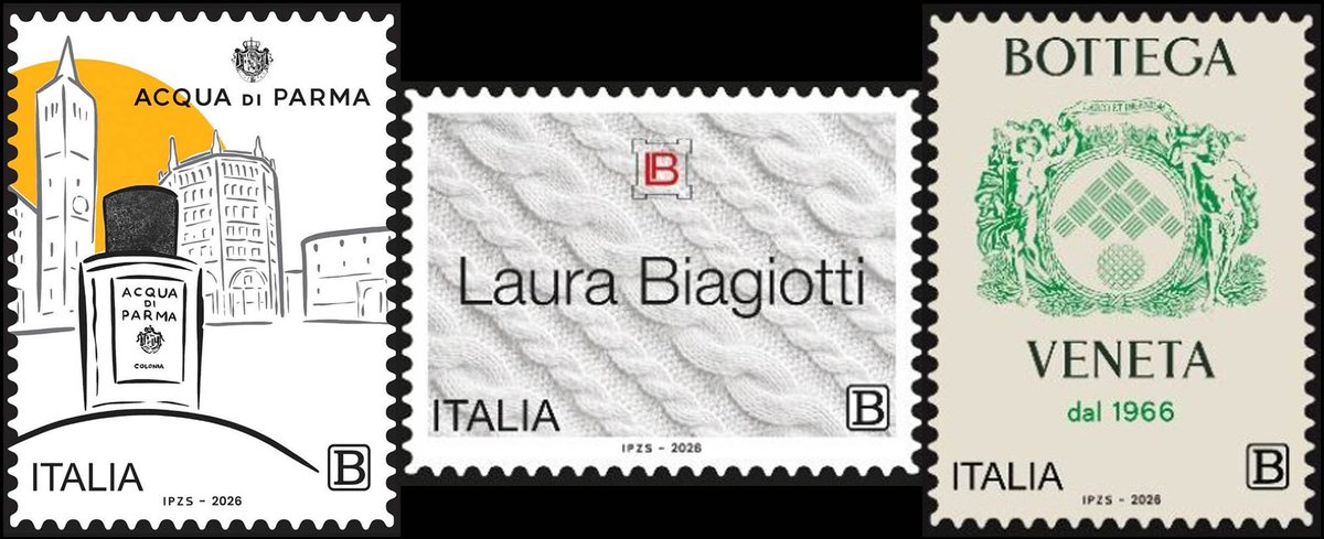 Vaccarinews's tweet photo. Oggi i #francobolli per le #aziende #AcquadiParma, #LauraBiagiotti e #Bottegaveneta: https://t.co/bCKaW8fhr1 https://t.co/2CyuA7dFMS