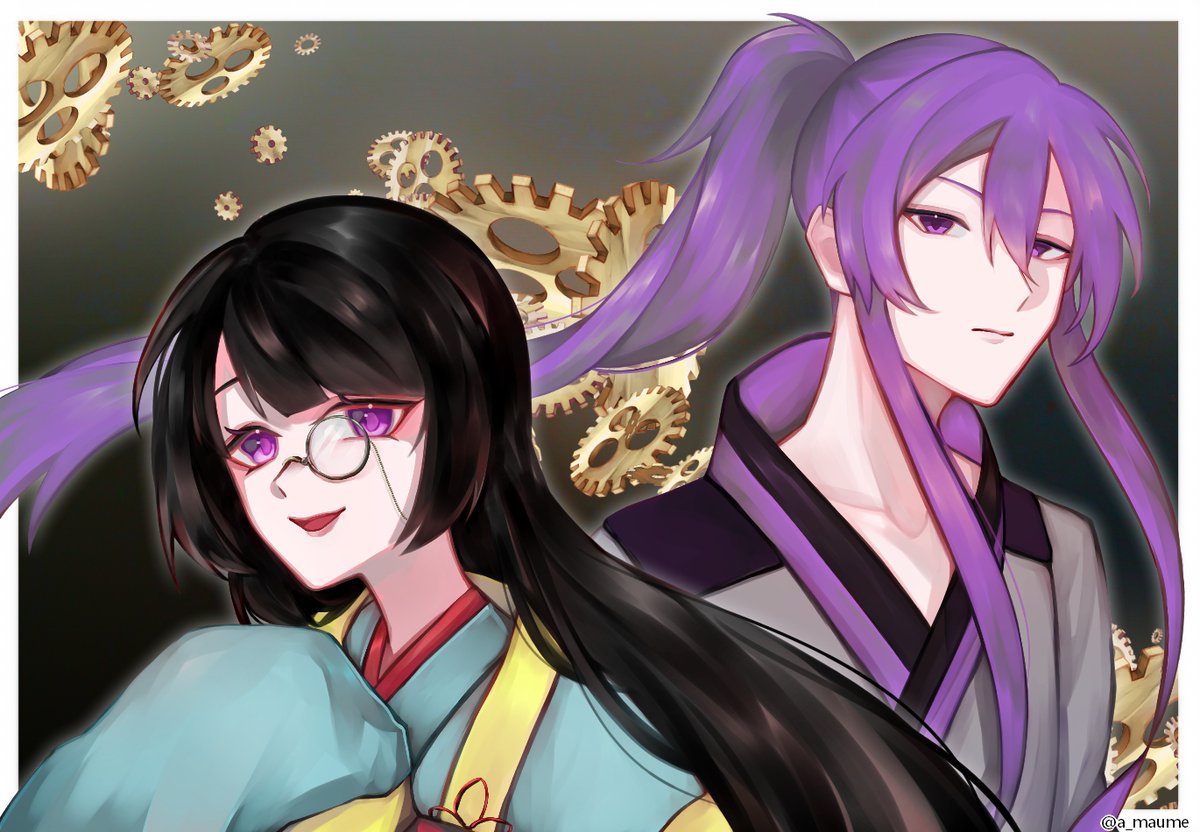 a_maume's tweet photo. 悪ノシリーズから、描きたかった2人 
#神威がくぽ #巡音ルカ https://t.co/8A4B8efJZf