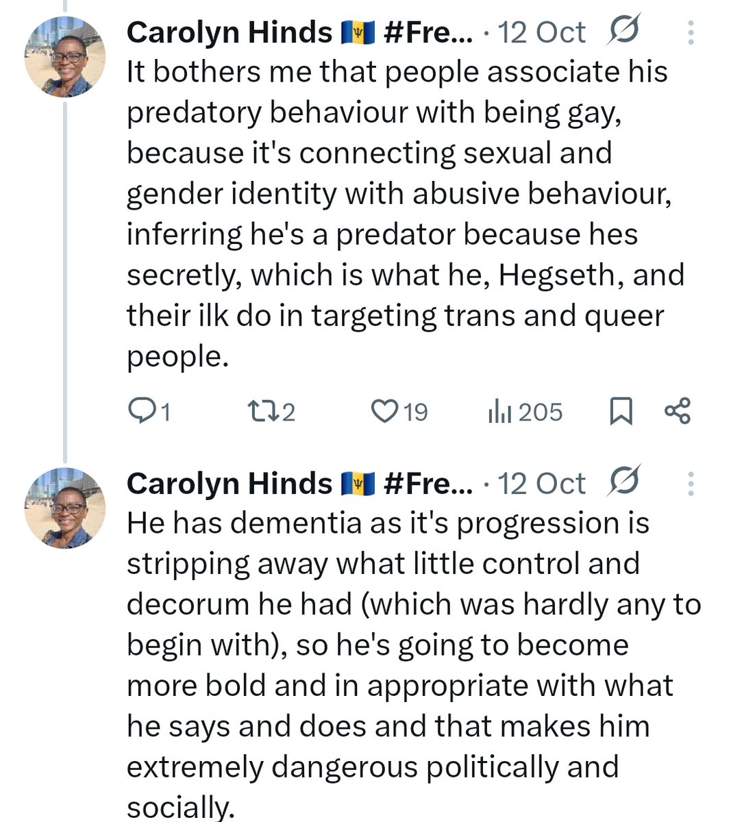 CarrieCnh12's tweet photo. American media is so frigging predictable, I knew they'd focus on this as a sign of him being gay, rather than being signs of his predatory nature and behavior.

Trump has been found guilty of raping women and is mentioned in the Epstein Files over a million times! https://t.co/xABCxcTG3I