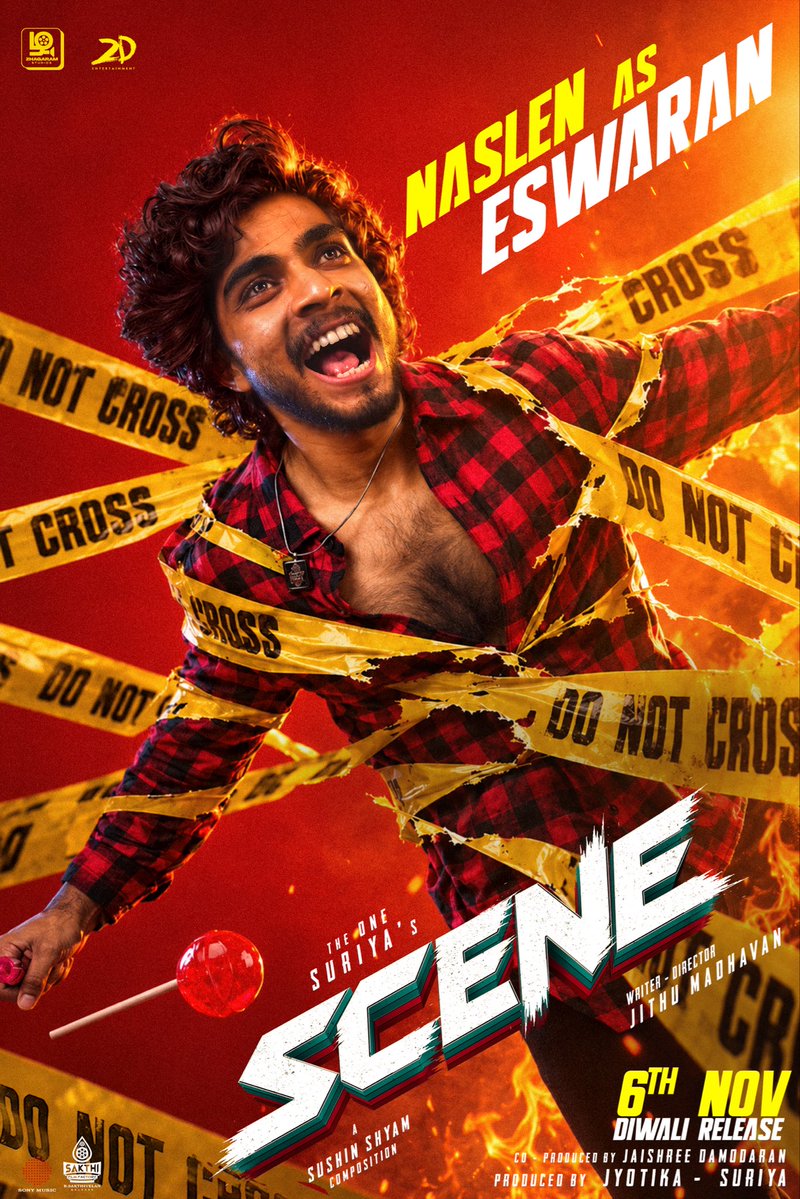 ZhagaramOffl's tweet photo. A #SCENE -ic Entry!🔥

https://t.co/GpDT4GfI0f

Introducing #Naslen as Eswaran and he’s here to turn heads! 💥⚡

Worldwide In cinemas from November 6! #DiwaliRelease 🧨

@Suriya_offl @jithumadavan #Jyotika #NazriyaFahadh @sushintdt @ChethanDsouza @Dravid_Selvam @kabilanchelliah @rajsekarpandian @2D_ENTPVTLTD @GokulamMovies @SakthiFilmFctry @pharsfilm @SonyMusicSouth @Linqmarqet @SceneTheMovie @ursvamsishekar @pro_sabari @prosathish