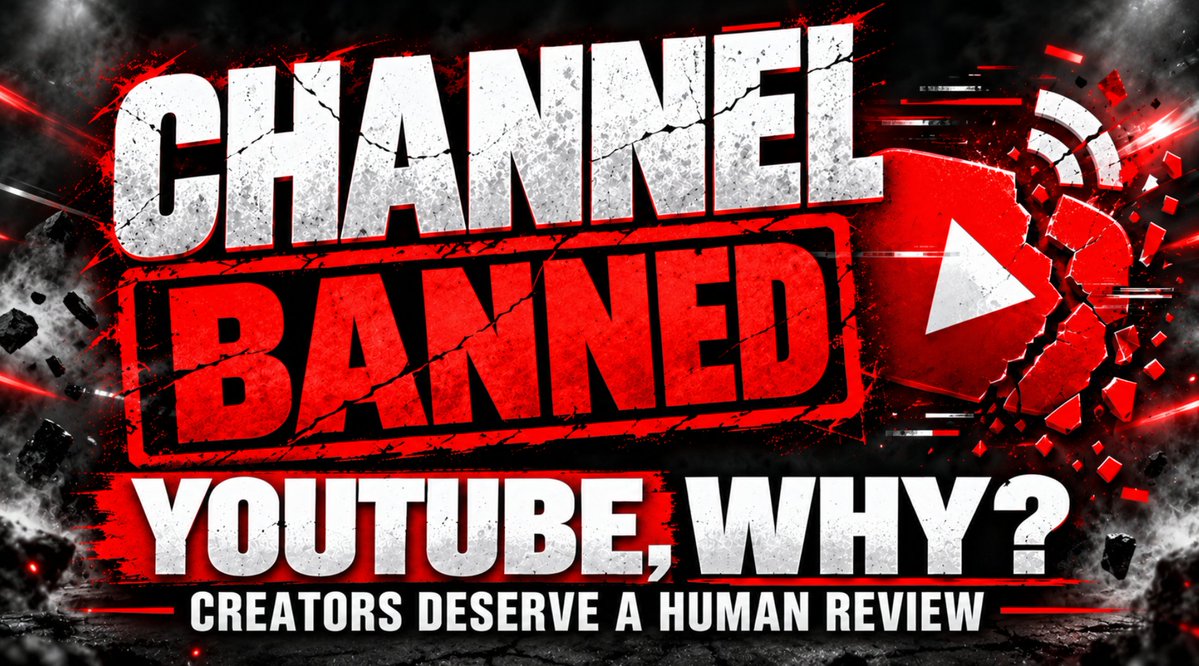FifaNr2's tweet photo. 22 days. @TeamYouTube You deleted my channel for "spam/scams". I didn't break ANY rules. My content is 100% authentic. Where are the HUMAN evaluators? Your AI is wrongly removing innocent creators. Please have a human review my case, that would just be normal right? @YouTube https://t.co/YWA82m0omf