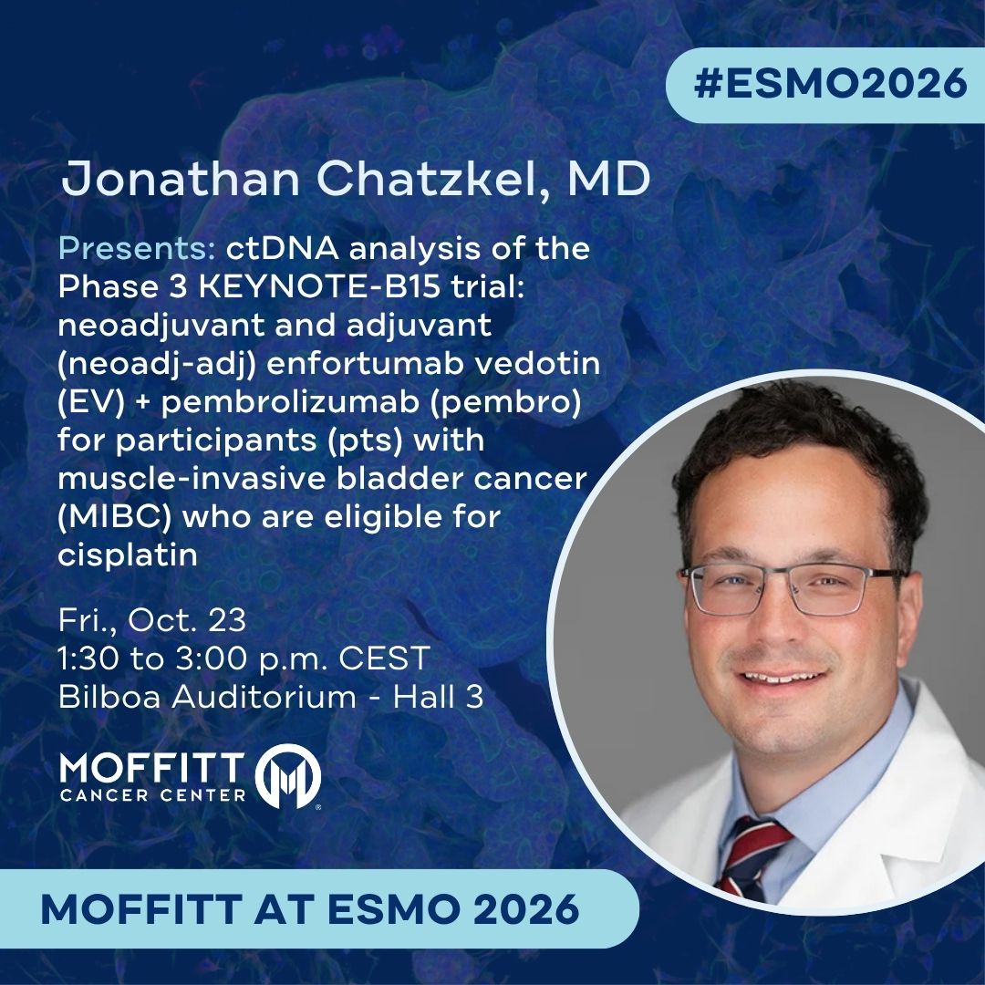 Moffitt Cancer Center ESMO 2026 slide: KEYNOTE-B15 / EV-304