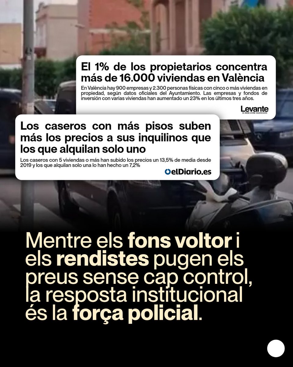 Podem_'s tweet photo. ‼️Hui han desnonat a Daniel a Burjassot amb 8 furgons policials. Ho estem veient, molta policia contra la gent treballadora però molt poc control als especuladors. Davant la violència immobiliària i la complicitat institucional, la resposta és l'organització popular✊🏼
L'11 de novembre totes a la vaga general🔥