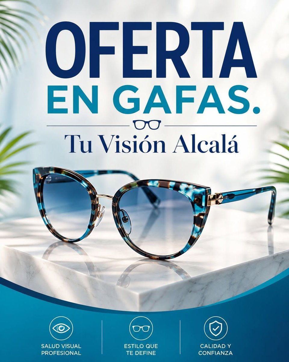 TuVisionAlcala's tweet photo. ⭐ Aprovecha la OFERTA de Tu Visión Alcalá⭐ Estamos en la Avenida de José María Pereda, 4 en Alcalá de Henares 😲 Ven a vernos o llámanos al 91 878 10 42 📞
#GAFAS #Alcalá #AlcaládeHenares https://t.co/Hb8bQeDBYQ