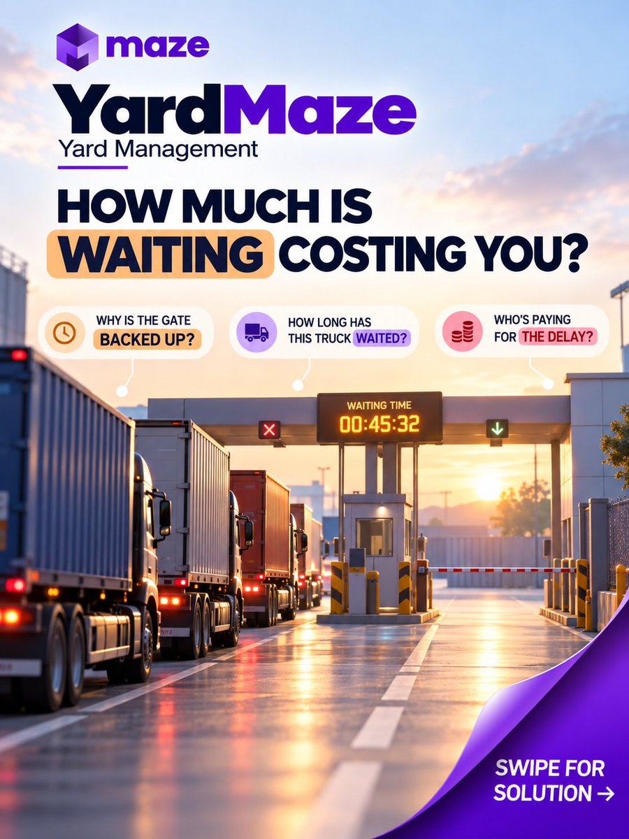 infomazeglobal's tweet photo. Less paperwork at the gate. More flow in the yard. ๐ Register arrivals, verify digital passes, and simplify vehicle entry.
Explore now: https://t.co/oBSEMEGDH7
#YardMaze #YardManagement #LogisticsTech #DigitalGatePass #SupplyChain #MazeGlobal https://t.co/hsEmUN3v22