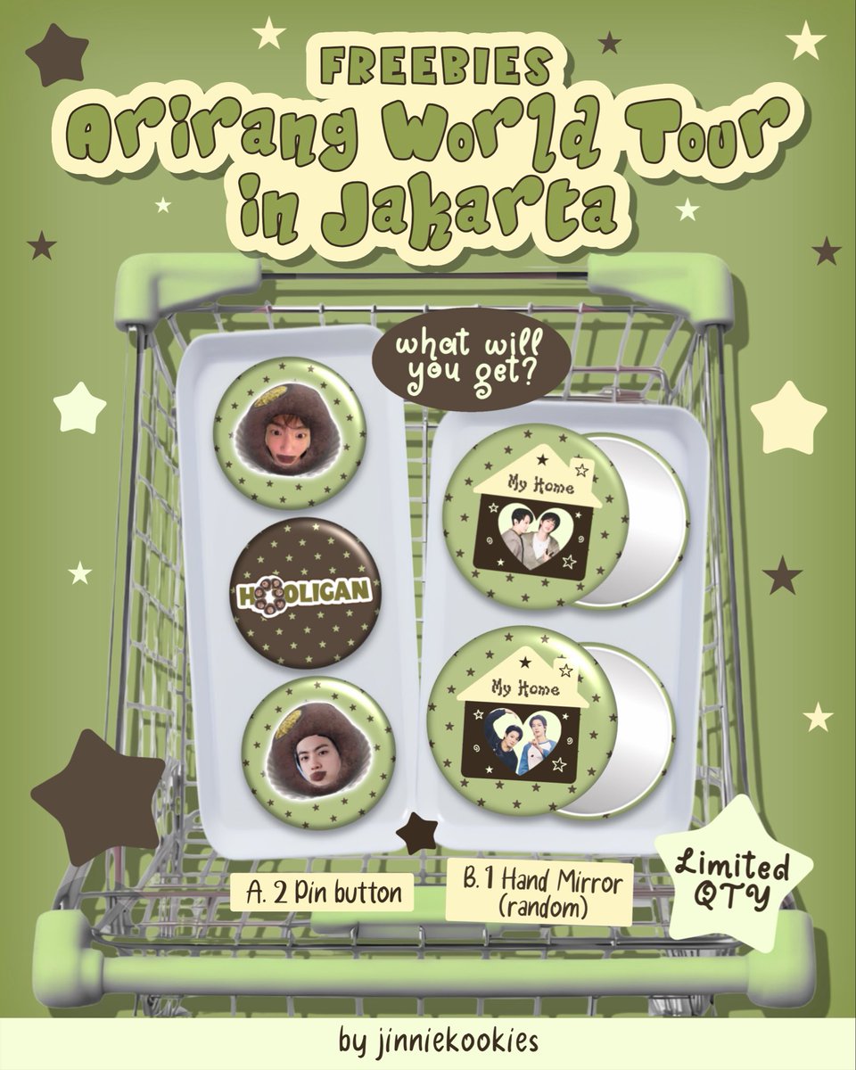jinniekookies's tweet photo. 𑣲⋆FREEBIES BTS ARIRANG IN JAKARTA 𑣲⋆⋆
——by @jinniekookies

📅 Dec 26, 27 &amp; 29, 2026 
📍 GBK (Gelora Bung Karno Stadium)
⏰ TBA 

First come, first served
Limited quantity
Don’t sell or throw it away

see you there💜 https://t.co/2Wo7AysLQT