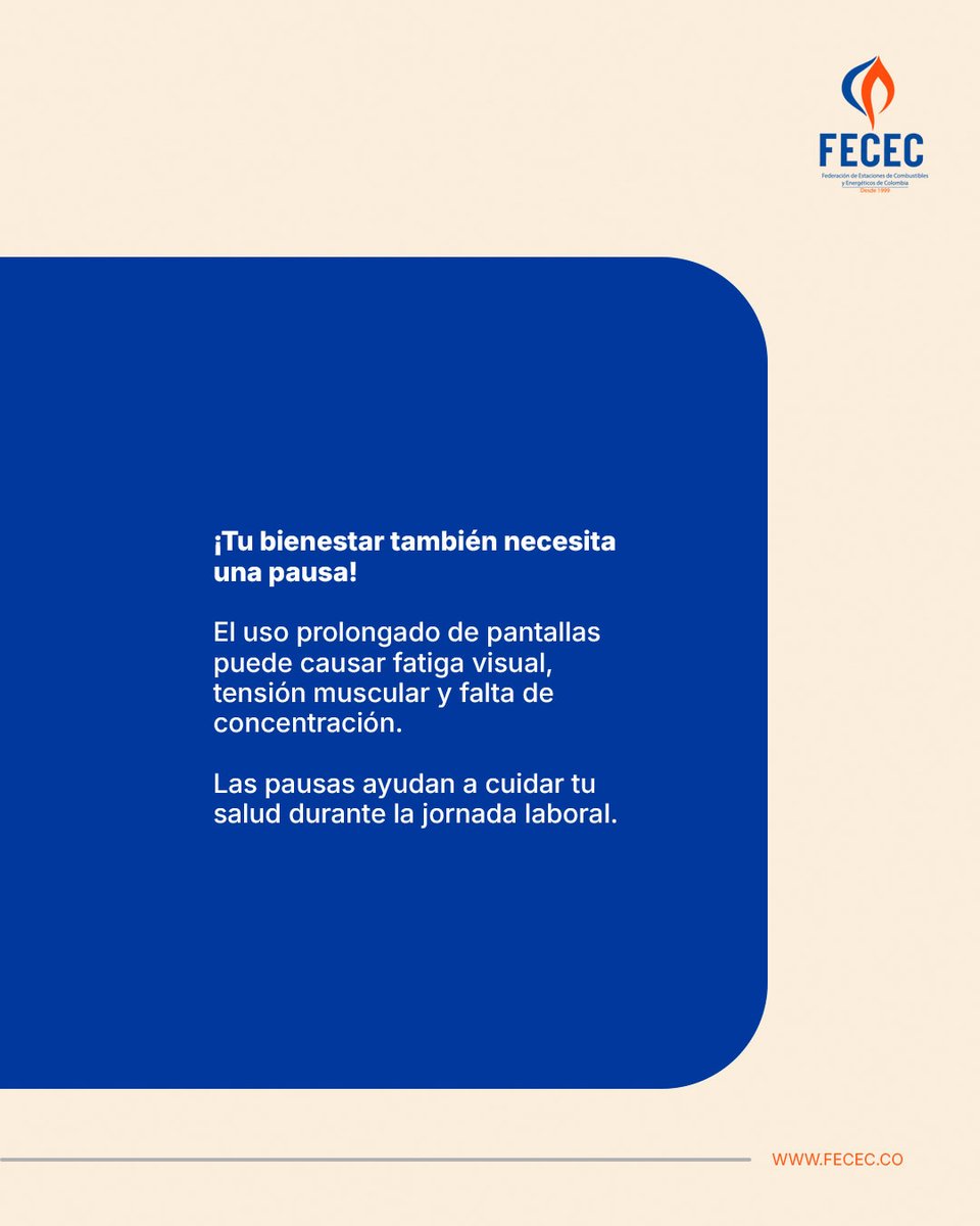 _fecec's tweet photo. #DesconéctateDeLaPantalla

¡Beneficios del Detox digital!

Descansar la vista, estirar el cuerpo y recuperar la concentración también hacen parte del trabajo seguro. En una EDS, tu bienestar cuenta.

#AgremiaciónFECEC #EstacionesdeServicio #Minoristas #Colombia  #Minoristas https://t.co/aihvH97aoi