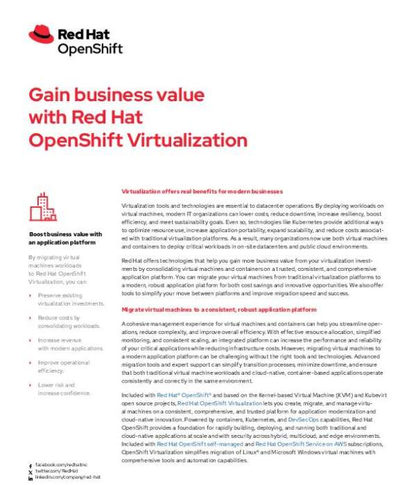 MarcviewNetwork's tweet photo. Disconnected #virtualization platforms can pile up cost, complexity, and administrative work across your data estate. ๐ง Message us to explore how Red Hat OpenShift Virtualization brings it together. @RedHat https://t.co/CdcdSgPVYj