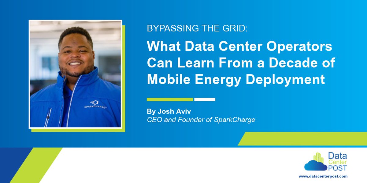 datacenterpost's tweet photo. Grid delays are challenging data center growth. @sparkcharge CEO Josh Aviv explores how mobile power, battery storage and distributed generation can help operators bring capacity online sooner and build long-term energy resilience.

Read the article: https://t.co/MPnE0vSn9Z #AIInfrastructure #iMPR #DataCenterPOST