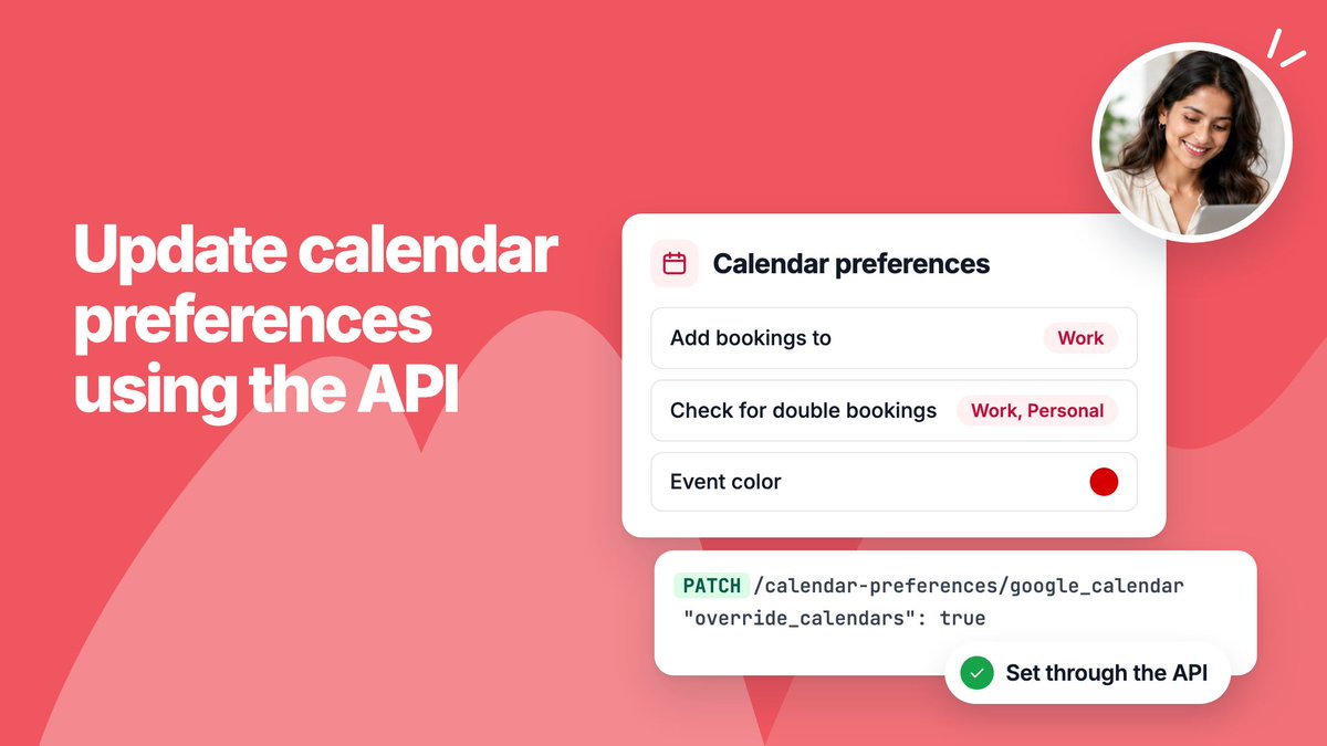NeetoCal's tweet photo. Creating scheduling links from your own system? No need to open each one in NeetoCal to pick calendars.

The API now sets where bookings go and which calendars are checked for double bookings.

To know more, read the changelog: https://t.co/cSH1e9Zq5m https://t.co/bgRvw7xQlD