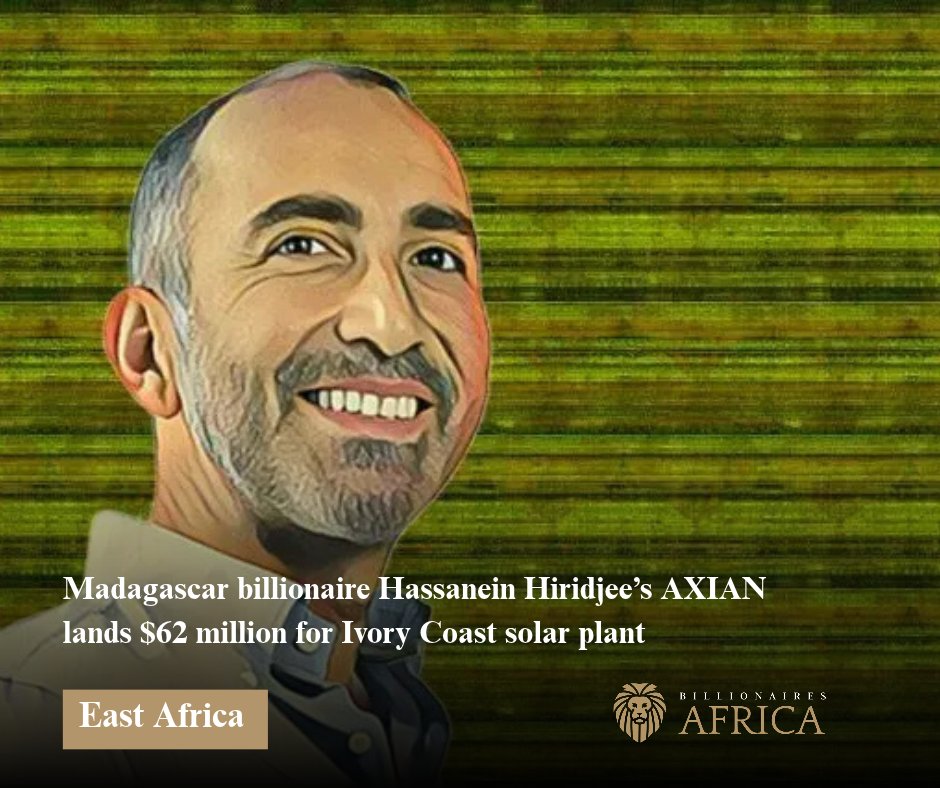 NineZeroClub's tweet photo. Hassanein Hiridjee’s AXIAN has secured up to $62.3 million from Dutch lender FMO for a 50MW solar plant in northern Ivory Coast.
The plant is expected to begin operating in 2028.

https://t.co/0s31JEpvvv

#AXIAN #SolarEnergy #Africa https://t.co/iTc3hD8zov
