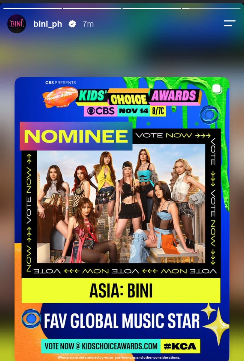 Jho_amity's tweet photo. BINI_ph IG stories 💫 they really wanted this so let's give it to them. Let the girls slimed! Keep voting 🙌

Cast your votes here! 
🔗https://t.co/pVP4eKrKAM…

#BINI #BINI_KidsChoiceAwards https://t.co/QygUs1fiCq