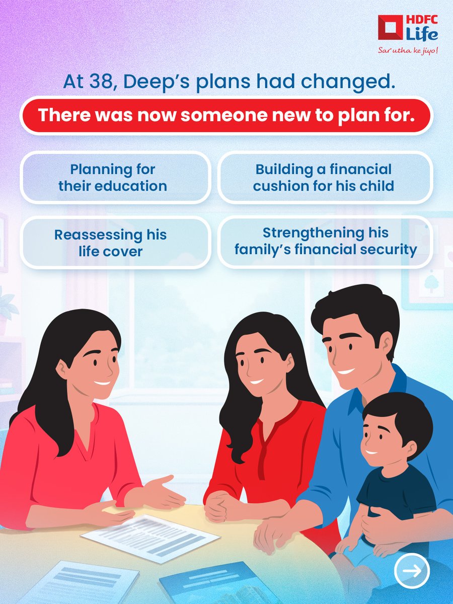 HDFCLIFE's tweet photo. A new little member means new plans, new priorities and a new reason to think ahead. 

#HDFCLife #SarUthaKeJiyo https://t.co/YYPs34yrch