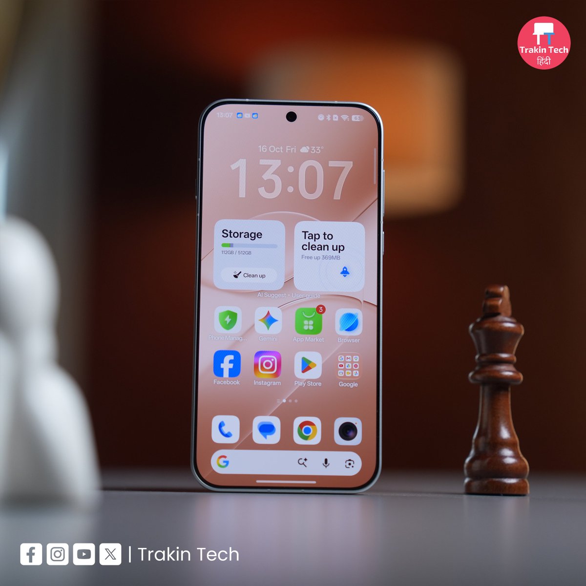 TrakinTech's tweet photo. OPPO Find X10 Pro Max launched in India 🇮🇳

📱 6.78" LTPO AMOLED,  Up to 144Hz RR Display
⚙️ MediaTek Dimensity 9600 Pro (2nm) SoC
📸 200MP OIS Main + 200MP Ultrawide + 200MP 3x Telephoto Rear Cameras
🤳 50MP Front Camera
🔋 8,000mAh Silicon-Carbon Battery
⚡ 80W (Wired) + 50W (Wireless) Charging
🤖 Android 17 with ColorOS 17

Price:
12GB + 512GB: ₹1,99,999

Will you buy this over the iPhone 18 Pro Max?