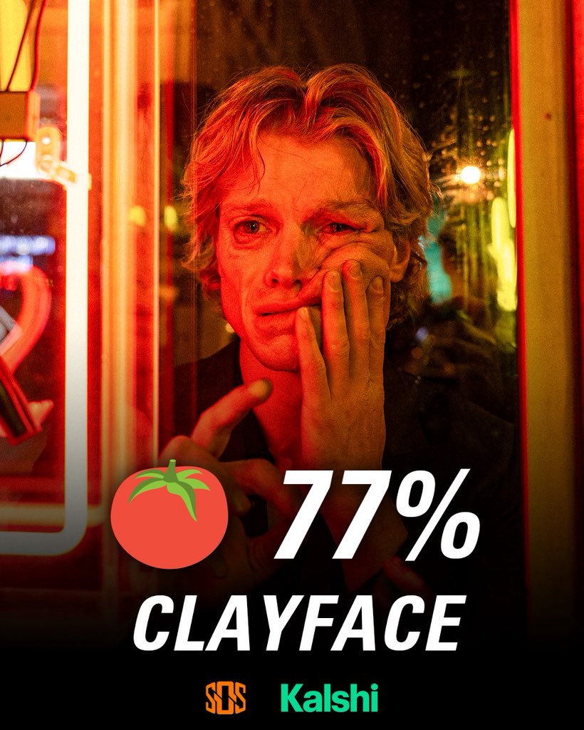 ScreenOffScript's tweet photo. ‘CLAYFACE’ could have some unexpected competition at the box office 🍿

DC’s latest is projected to open between $25M-$35M, with ‘YOU CAN SEE EVERYTHING’ eyeing a massive second weekend of $20M-$25M after exceeding expectations in its debut.

Presented by @Kalshi_Film https://t.co/tKw5JFOO0i