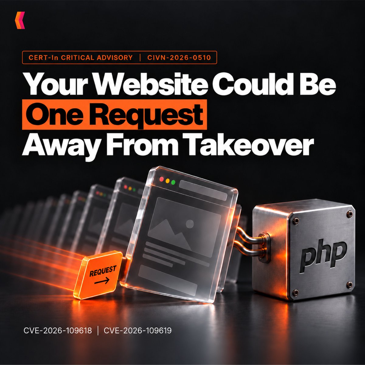 kratikal's tweet photo. CERT-In has flagged two critical PHP flaws that let attackers take over servers without logging in. If your websites or apps run on PHP, update now.

Secure With US- https://t.co/Ss2ljTEduS
.
.
.
#PHPSecurity #CERTIn #WebAppSecurity #VAPT #Kratikal #phpvulnerability #php2shell https://t.co/YjI8XJdCh1