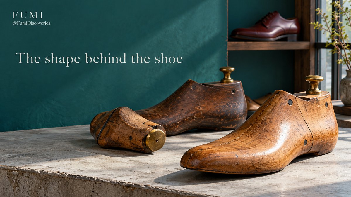 FumiDiscoveries's tweet photo. 👞

A cobbler's window can reveal an object usually hidden from view: the wooden form inside the making of a shoe.

Notice its worn surface and familiar shape on a Japan wander. A specialist shop can make you curious about something you use every day.

#FumiJapan https://t.co/vXVdy5PQU5