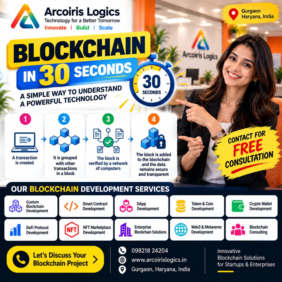 ALogics_1303's tweet photo. Planning a blockchain project? Connect with us for a free consultation.
Arcoiris Logics
Innovate | Build | Scale
Phone: 098218 24204
Website: https://t.co/BLkHIAba7K
Location: Gurgaon, Haryana, India
#BlockchainDevelopment #BlockchainDevelopmentCompany #BlockchainDevelopment https://t.co/Ey0wQ6xWdH