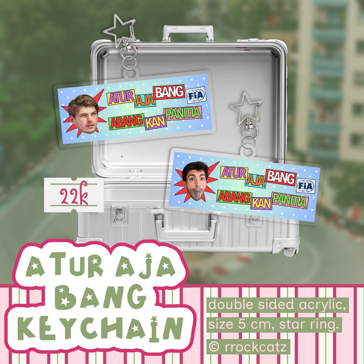 rrockcatz's tweet photo. [ 🔁 &amp; ❤️ are appreciated ]

🏎 OPEN PRE-ORDER KEYCHAIN &amp;&amp; STICKER F1 🏎

📆:  22 - 29 Oktober 2026
🚚: Jakarta Timur
💵: DP only, no Full Payment

🛒 Get your keychain &amp;&amp; sticker here!
https://t.co/7ecsKQGBFN

More details on form yaa, kalau ada pertanyaan bisa dm aku ^____^ https://t.co/hypoGxYAPY