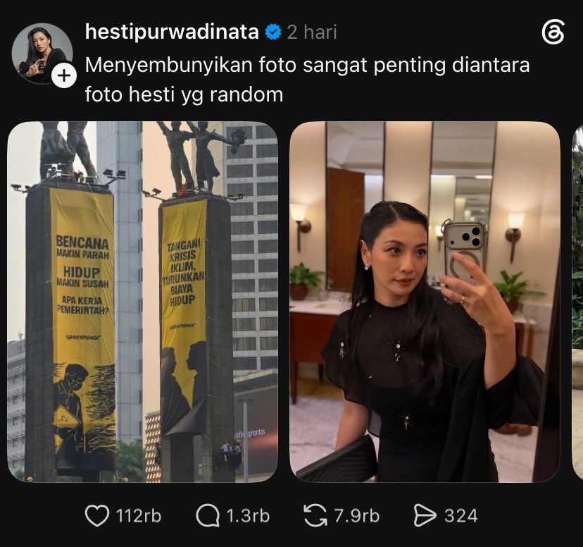 altramilk's tweet photo. Miris banget ya liat artis sama influencer yg cuma mau menyuarakan demo greenpeace aja harus pake mix foto lain biar nggak kena shadowbanned. Kayak udah sehancur ini kah hak berpendapat kita tuh? Udah harus sedibungakm ini kah? https://t.co/BgGjr5OSS3