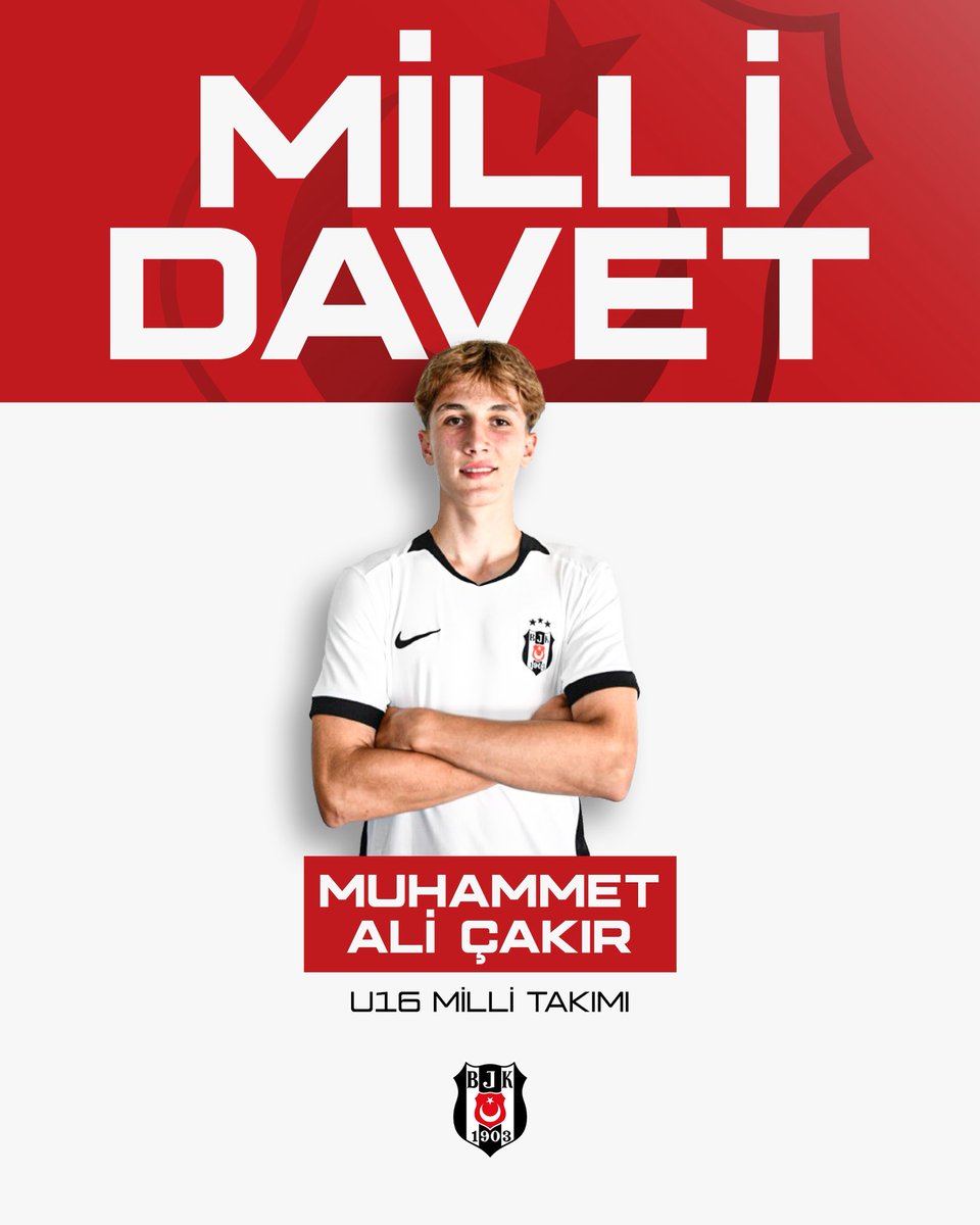 BjkAkademi's tweet photo. Futbol Akademi Sporcumuz Muhammet Ali Çakır’a Milli Davet 🇹🇷

🔗 https://t.co/tlYFh01RWV https://t.co/qLmxVeIJ99