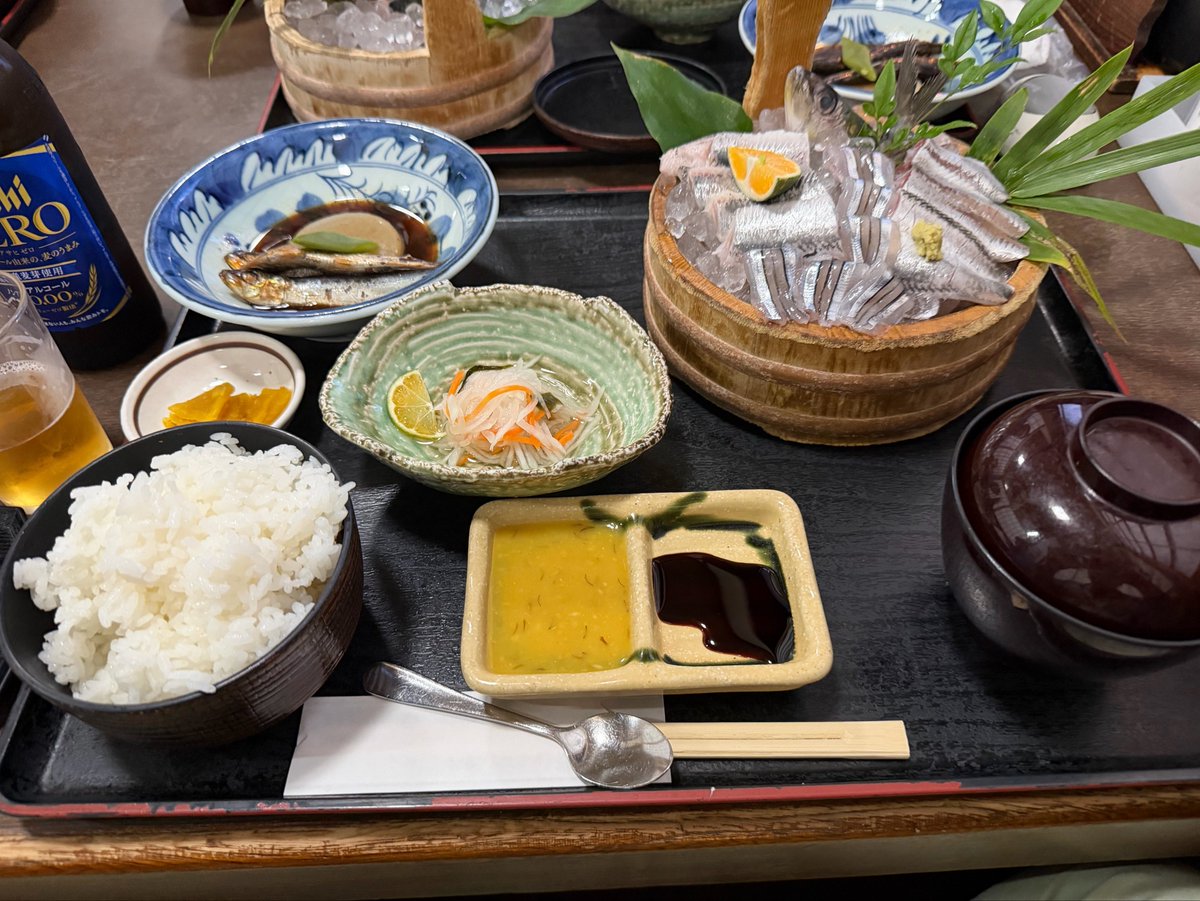 bigkou_maoKLS's tweet photo. いわしの刺身食べてきた！！
運転したのでノンアルで https://t.co/yq392OPyaI