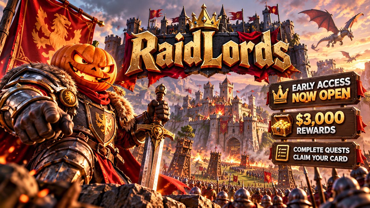 PanTblkva's tweet photo. ⚔️ @RaidLords early access is open!

🏰 A browser strategy game on Robinhood Chain by the Stonewatch team.

💰 Complete social quests and post on X to enter the $3,000 early activity rewards campaign!

🚀 Join early 👇
https://t.co/g9r7qA48Ur

#RaidLords #Web3Gaming https://t.co/hE7sSRAR2R
