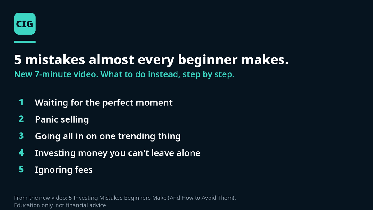 Nivkalifa's tweet photo. New video: the 5 mistakes almost every beginner makes, and what to do instead. About 7 minutes, plain language, real numbers. Link in the reply. https://t.co/K32VpLLwAt