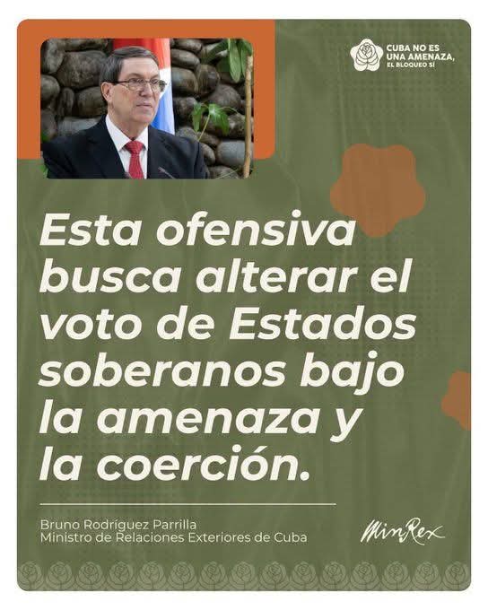 Colina_CTCuba's tweet photo. 🇨🇺¡Ninguna voz es débil! ¡Alza tu voz por la verdad y la razón!
🇺🇸EEUU pretende callar la voz de países soberanos con presiones y campañas intimidatorias
El 🌎 mundo una vez más dirá alto y claro que hay que poner fin al bloqueo contra #Cuba. 

#CubaNoEsUnaAmenaza, el bloqueo sí. https://t.co/uhkbhf8bVh