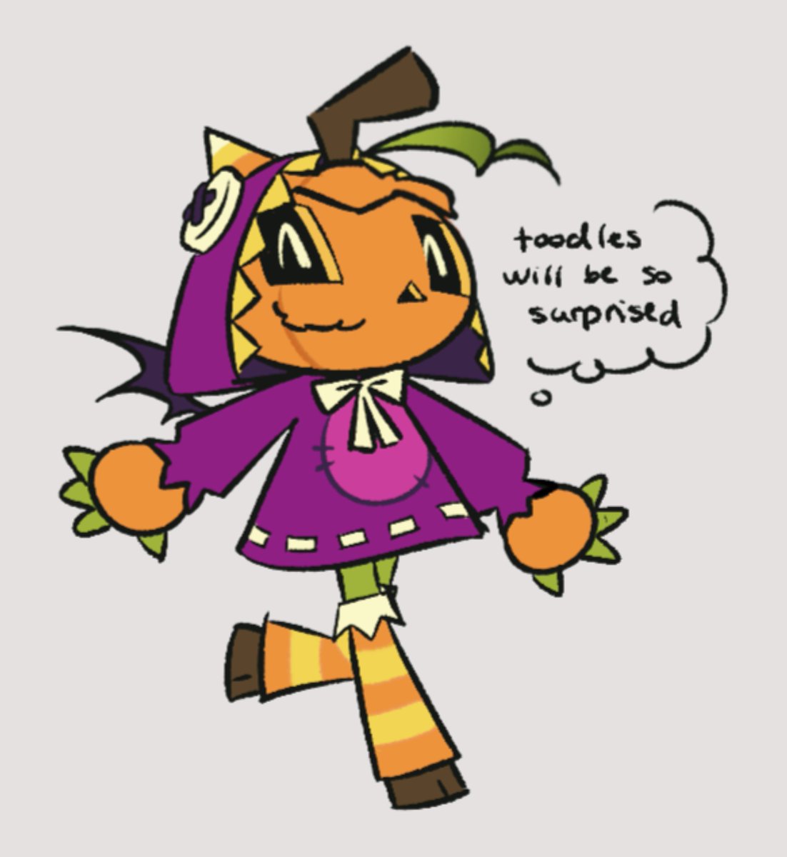 isfbfuisfbmisfe's tweet photo. "cabn you draw goiurdy in toodles candy critter outfit" -> gourdy's on his merry way https://t.co/PX6UKPhDbX