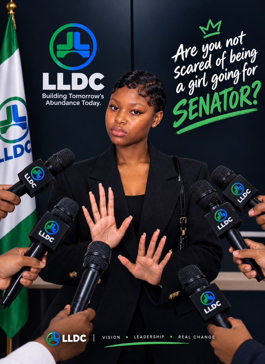 NeroSomto's tweet photo. “Scared of being a girl running for Senator? Never. I didn’t come this far to compete with fear. I stand with LLDC — Building Tomorrow’s Abundance Today.
Vote Big_Stephani for senator under LLDC
#LagosLife #LagosLifePolitics #LLDC
#Shalom_HeyEliy @Ildc_official @LagosLifeApp https://t.co/e9W1MW9bD9