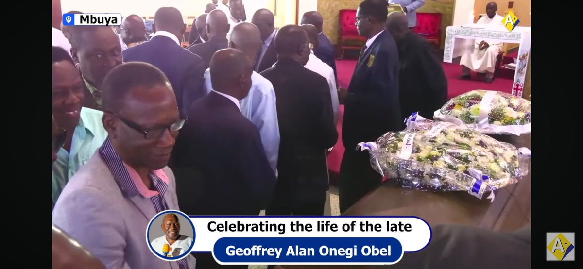 SmackObs's tweet photo. Old boys led by the board chairman, @SMACK_UG, lay their wreath on the casket of the late Mr. Geoffrey A Onegi-Obel of the @Smack70s cohort. https://t.co/lFPbk9S0V7