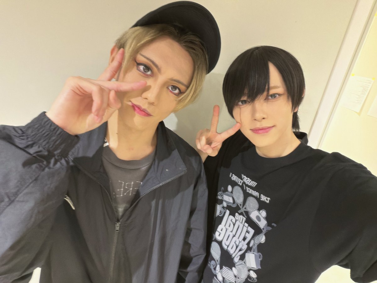 takeru_minato's tweet photo. #新テニミュ 大阪5日目
今日もありがとねー！

りょーやくんとインサイト！
明日も頑張るぞ🔥 https://t.co/SdCoN2VkJO