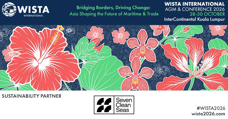 WISTAInt's tweet photo. #WISTA2026 Sustainability Partner ♻️

We're delighted to welcome @SevenCleanSeas as the sustainability partner for the 2026 WISTA International AGM and Conference.

Thank you for supporting #WISTA2026

#WISTA #MaritimeLeadership #Inclusion #Sustainability https://t.co/knJjBf8AkQ