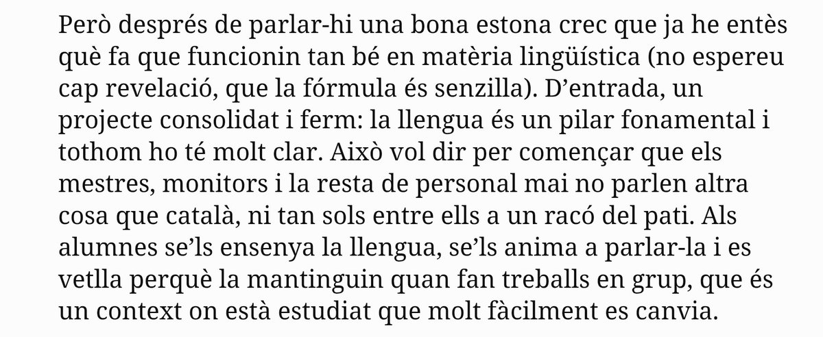 rogertugas's tweet photo. Una escola del Raval amb infants de 34 nacionalitats aconsegueix fixar el català com a llengua compartida

El secret? Entre altres, aplicar la immersió lingüística de veritat i com pertocaria, no costa tant

Bon reportatge d'@agnesrotger a @proximaestacio_ 👇 https://t.co/QneD1tnkUW