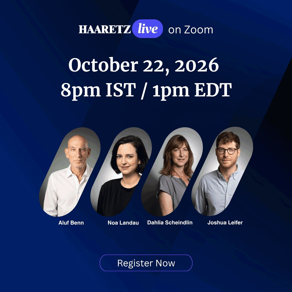 haaretzcom's tweet photo. Israel Decides: Join Haaretz’s subscriber-only election briefing, TONIGHT, live on Zoom.
🔗Register here: https://t.co/a4J9svaLd8 https://t.co/7r7bZOlsvX