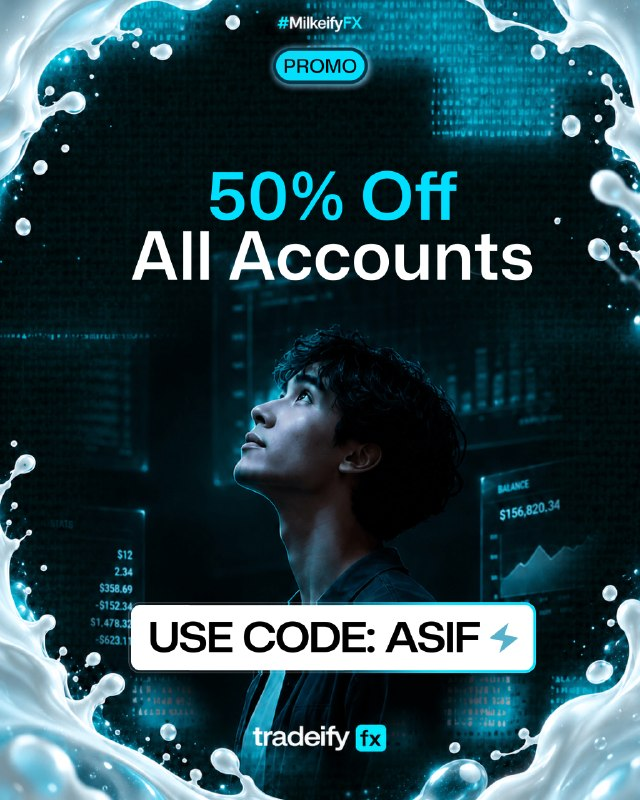 Qcrypt0's tweet photo. Backed by Tradeify with $400M+ reportedly paid to traders.

Time limited fast.....

Code: ASIF 
Special deal in dm

2 Step:
• 10% overall static drawdown
• 3% daily drawdown
• No floating loss rule
• Get funded in as little as 1 day https://t.co/AMuzsaxiix