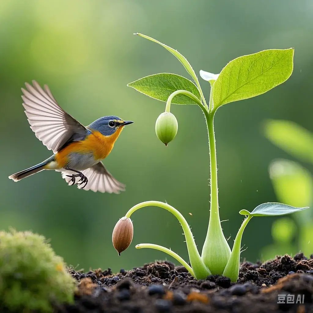 kee_p8's tweet photo. [枷を背負い這い、木の芽を啄む鳥。時に邪な風が吹いても、新たな茁えは続く]， https://t.co/OLzTtdq4MY
