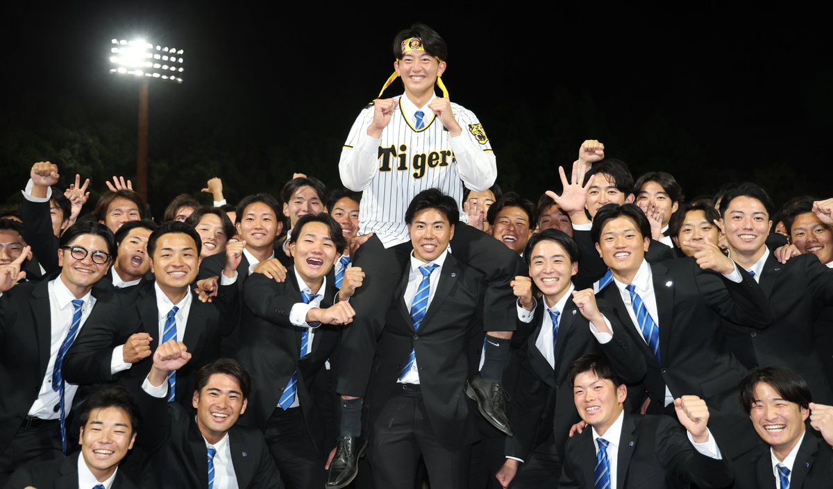 Sponichi_Tphoto's tweet photo. 阪神から２位指名された日体大の #馬場拓海 選手！ https://t.co/fhHX5fnDjP