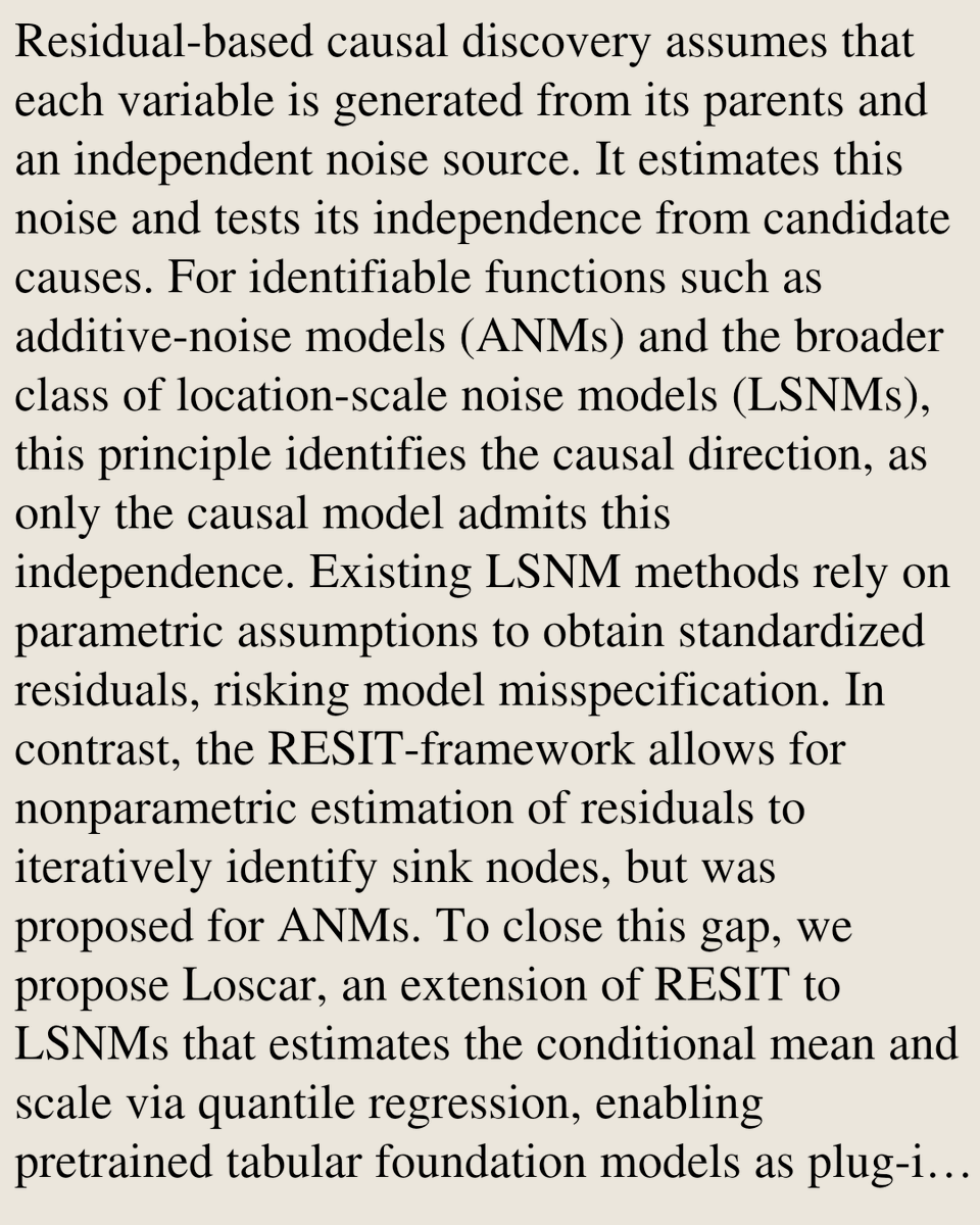 StatsPapers's tweet photo. Residual-Based Causal Discovery via Pretrained In-Context Quantile Regression

Daniel Klippert, Quang Nhat Huynh, Alexander Marx
https://t.co/9K01Fdi2wM [𝚜𝚝𝚊𝚝.𝙼𝙻 𝚌𝚜.𝙻𝙶] https://t.co/eTqrLcKUBP