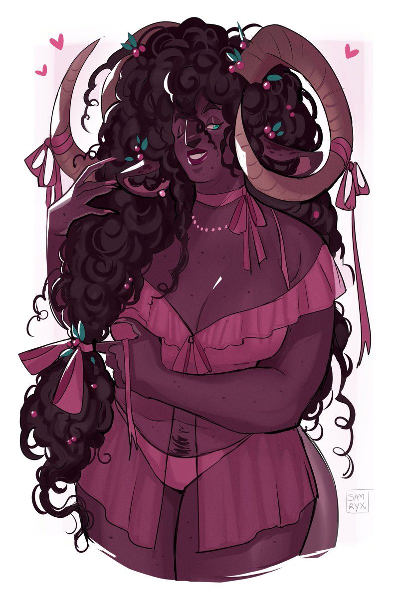 Samvry_'s tweet photo. My femme satyr💋 #ocs #dnd #femmelesbian #wlw https://t.co/qf9g04ftRa