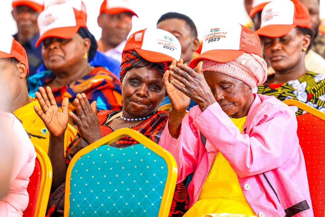 KamemeTvKenya's tweet photo. In Pictures: People’s Party of Kenya leader Ndindi Nyoro engages with party aspirants and delegations from across the country at the party’s headquarters in Nairobi. #KamemeTv https://t.co/MdihlC4NPZ