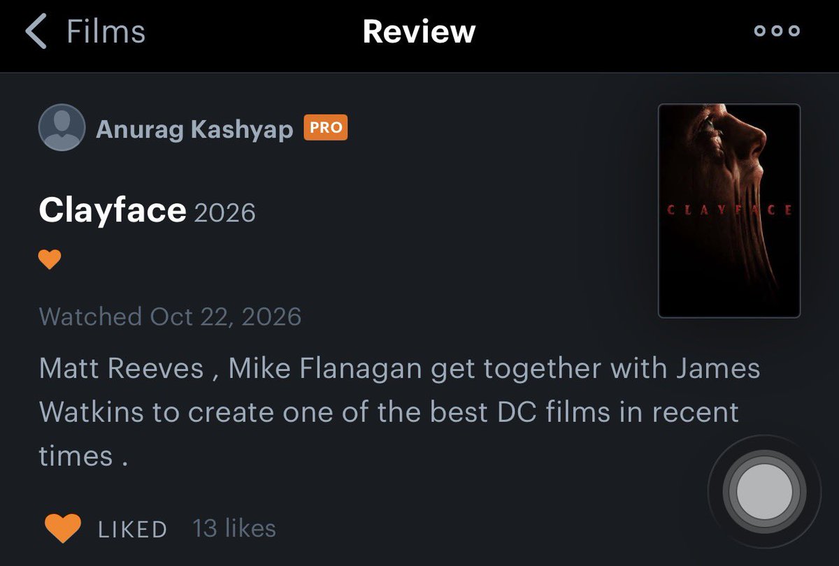 nottheLingerie's tweet photo. Anurag Kashyap liked Clayface. https://t.co/JFUFq1gQhH